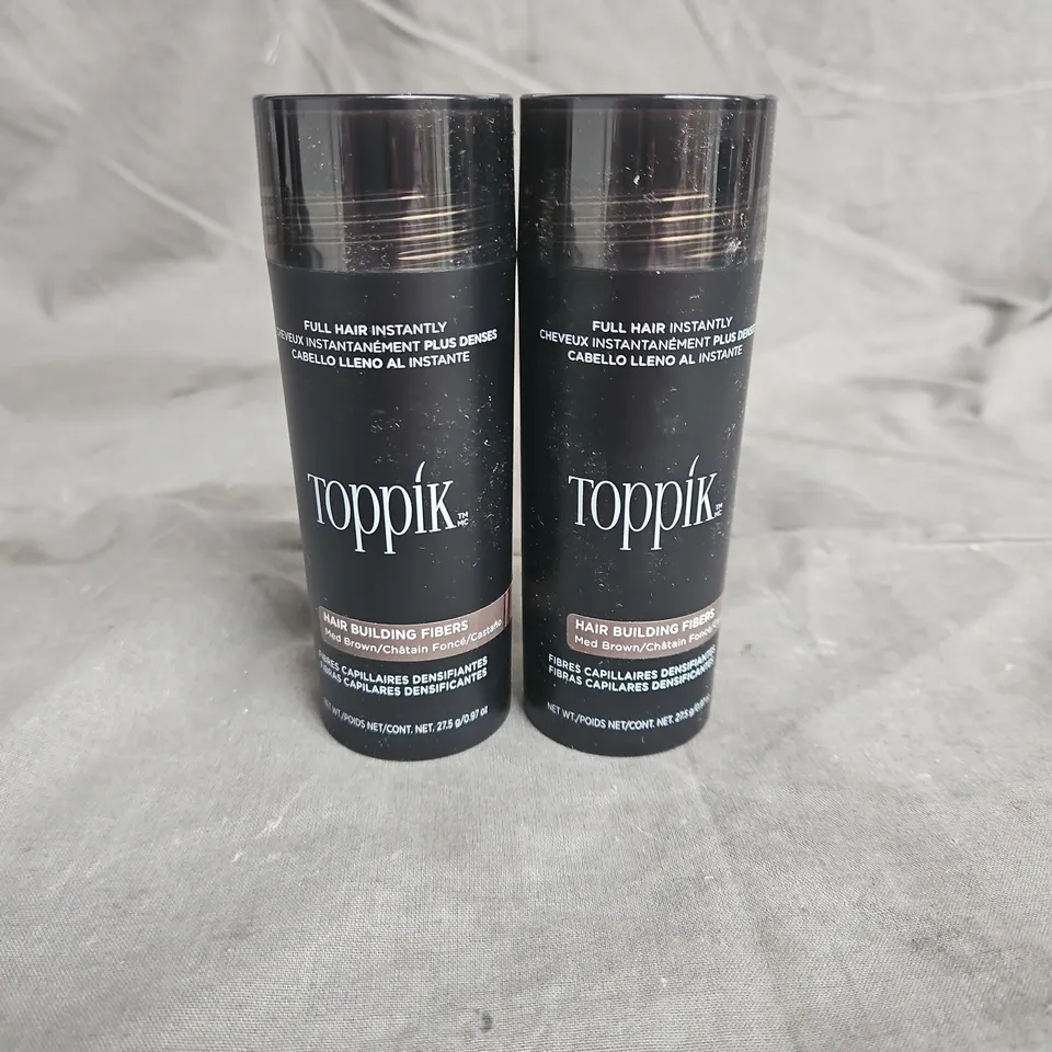 TOPPIK HAIR BUILDING FIBERS IN MEDIUM BROWN 2X27.5G