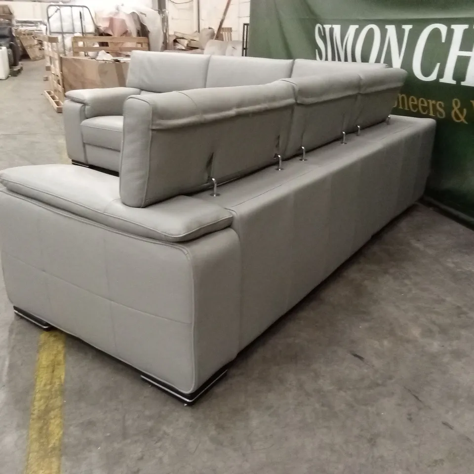 QUALITY DESIGNER ITALIAN MADE MELO LEATHER CORNER SOFA