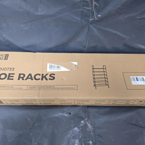 BOXED LIVING AND HOME SHOE RACK IN BLACK
