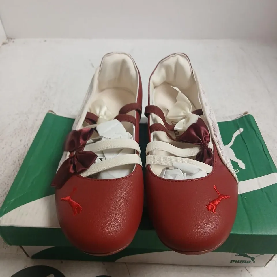 PUMA SPEEDCAT BALLET METALLIC WOMEN’S FLATS – RED, UK6 (EU39)