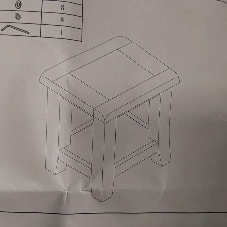 BOXED DESIGNER SOLID WOOD LAMP TABLE (1 BOX)