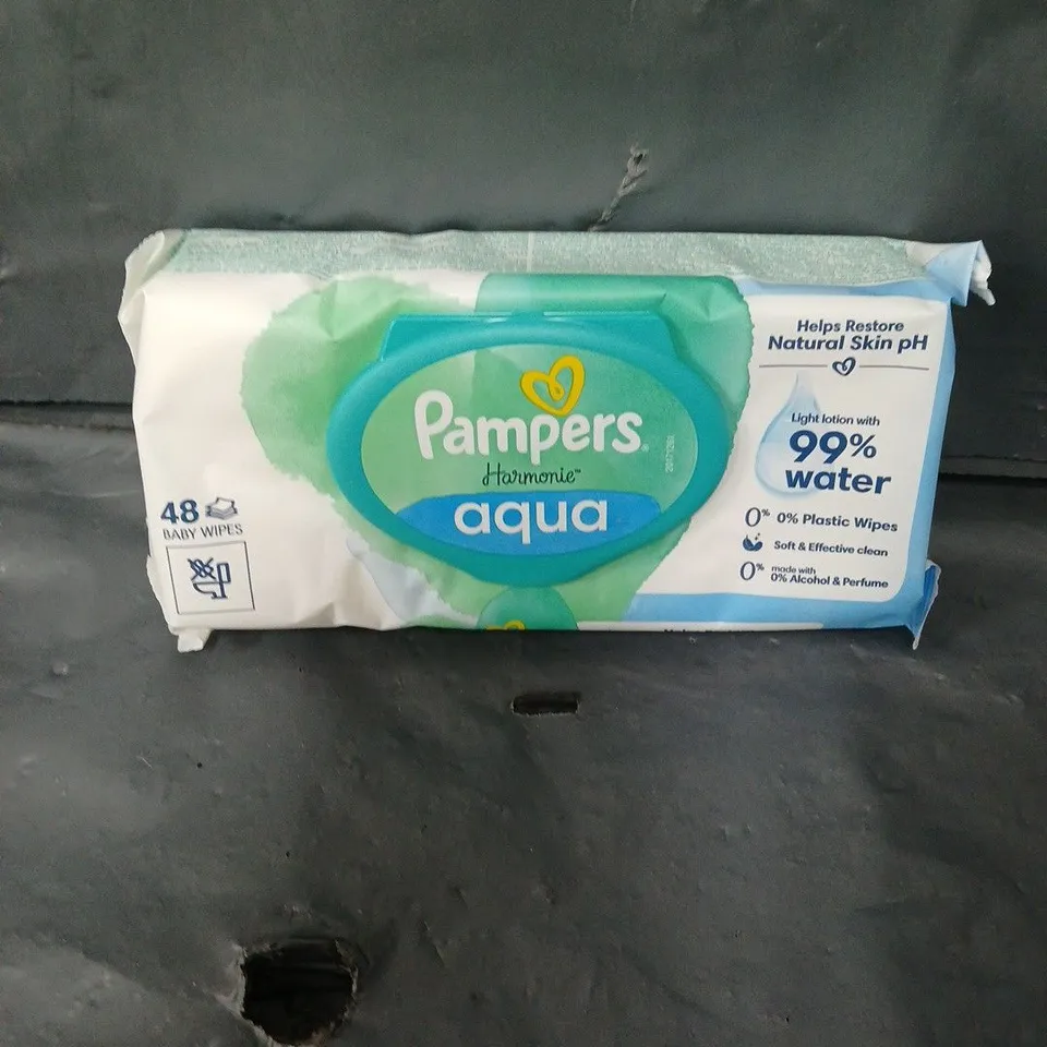 9 X PACKS OF PAMPERS HARMONIE AQUA WIPES 