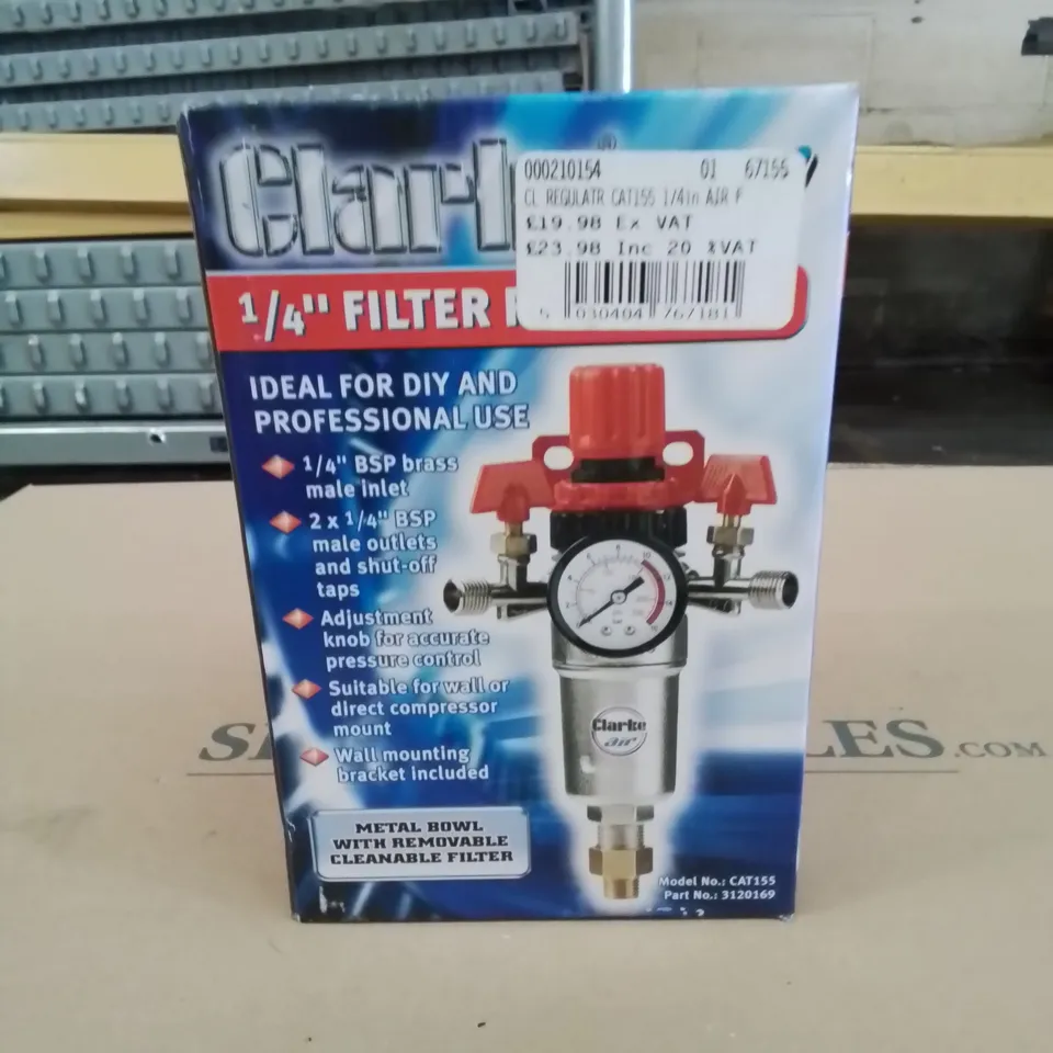 CLARKE 1/4" FILTER REGULATOR 
