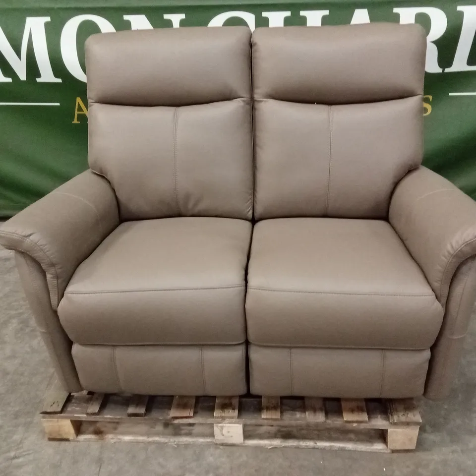 VINCENT 2 SEATER LEATHER RECLINER SOFA