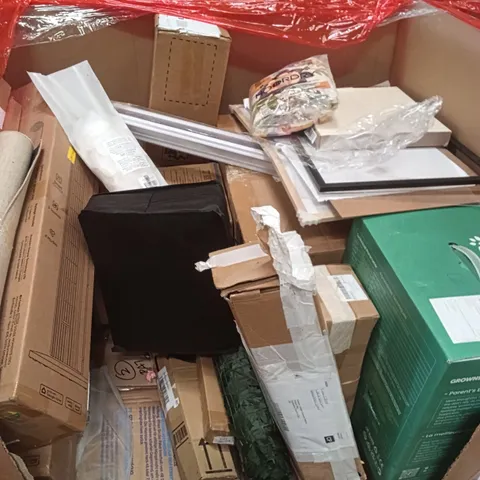 PALLET OF ASSORTED HOUSEHOLD GOODS AND PRODUCTS TO INCLUDE; SMART TOWER FAN, AIR CONDITIONER, BOXED FURNITURE ETC