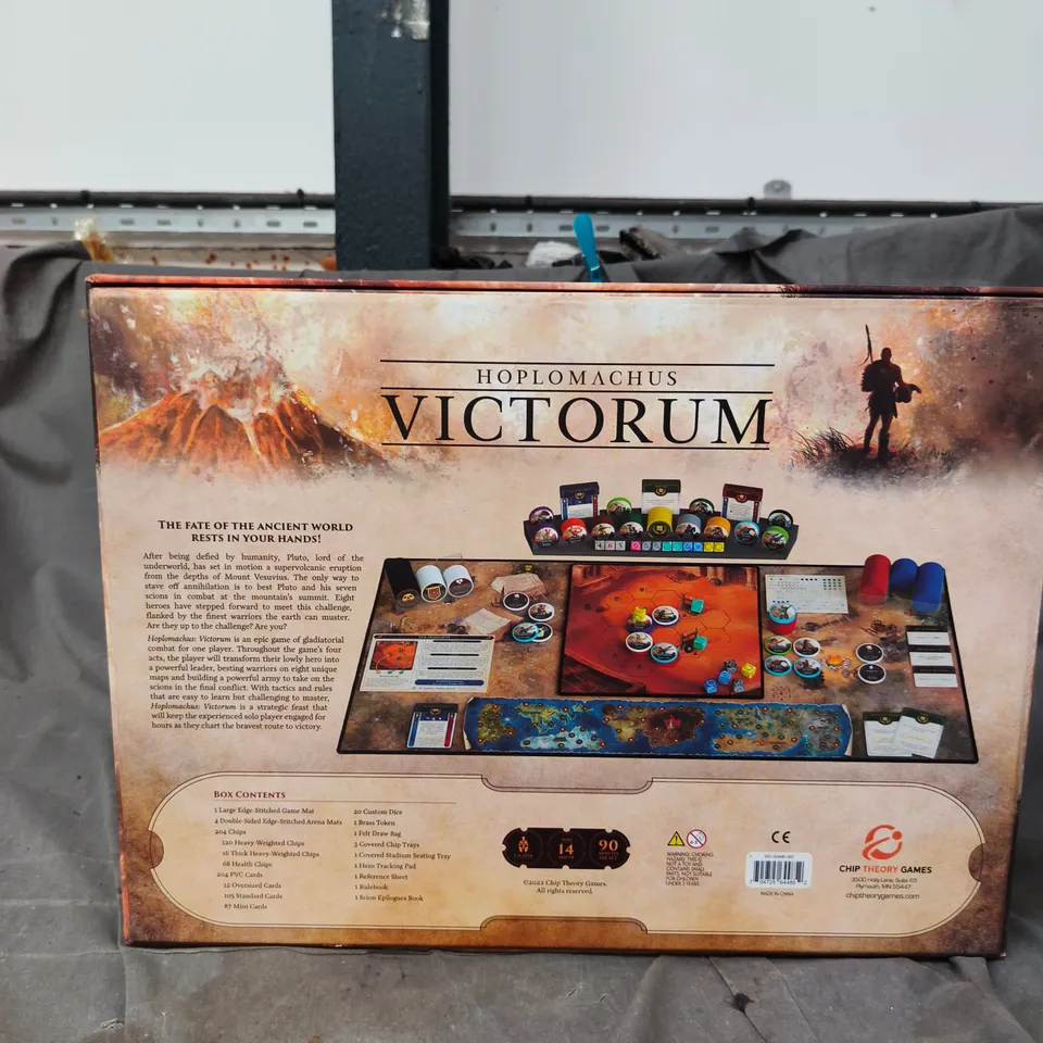VICTORUM (HOPLOMACHUS) – BOARD GAME BY CHIP THEORY GAMES, BOXED WITH DICE, CHIPS, CARDS AND RULEBOOKS