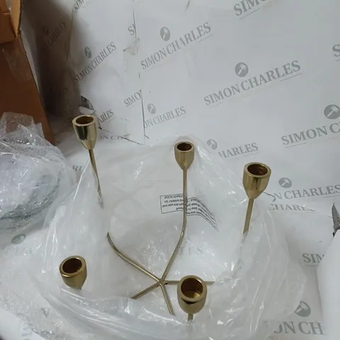BOXED GOLD CANDLE HOLDER