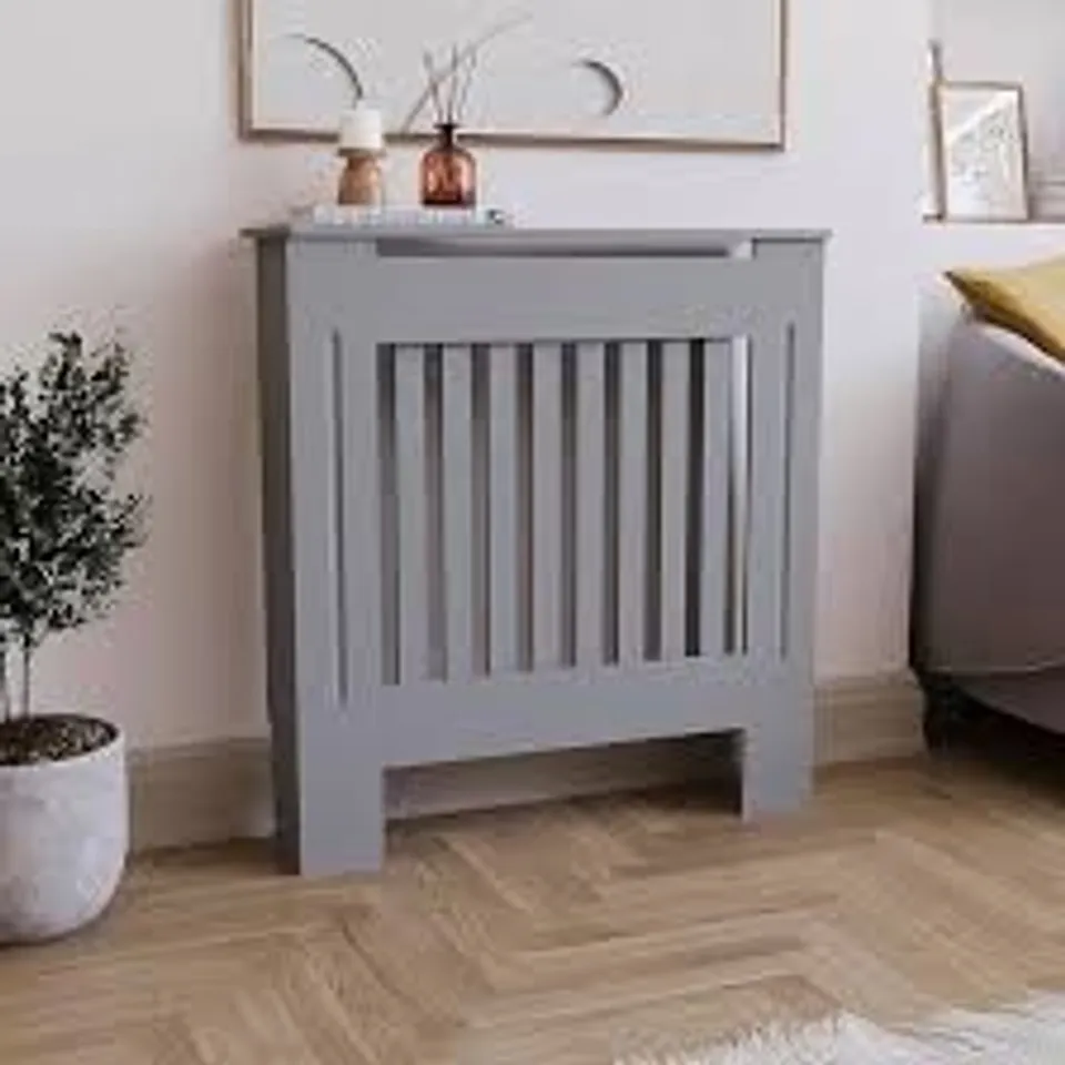 BOXED VIDA CHELSEA RADIATOR COVER, SMALL - GREY (1 BOX)