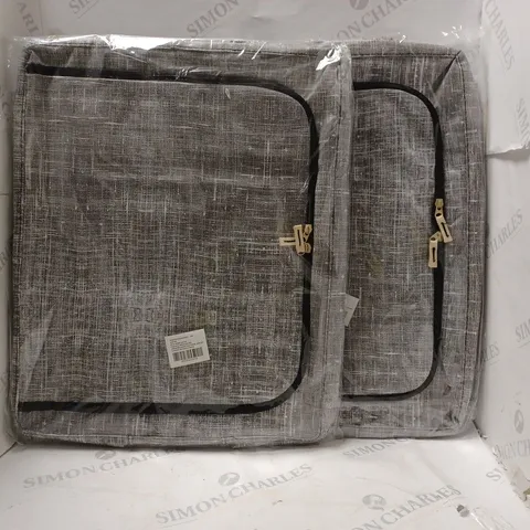 UNBRANDED SET OF 2 GREY STORAGE BOXES 66L