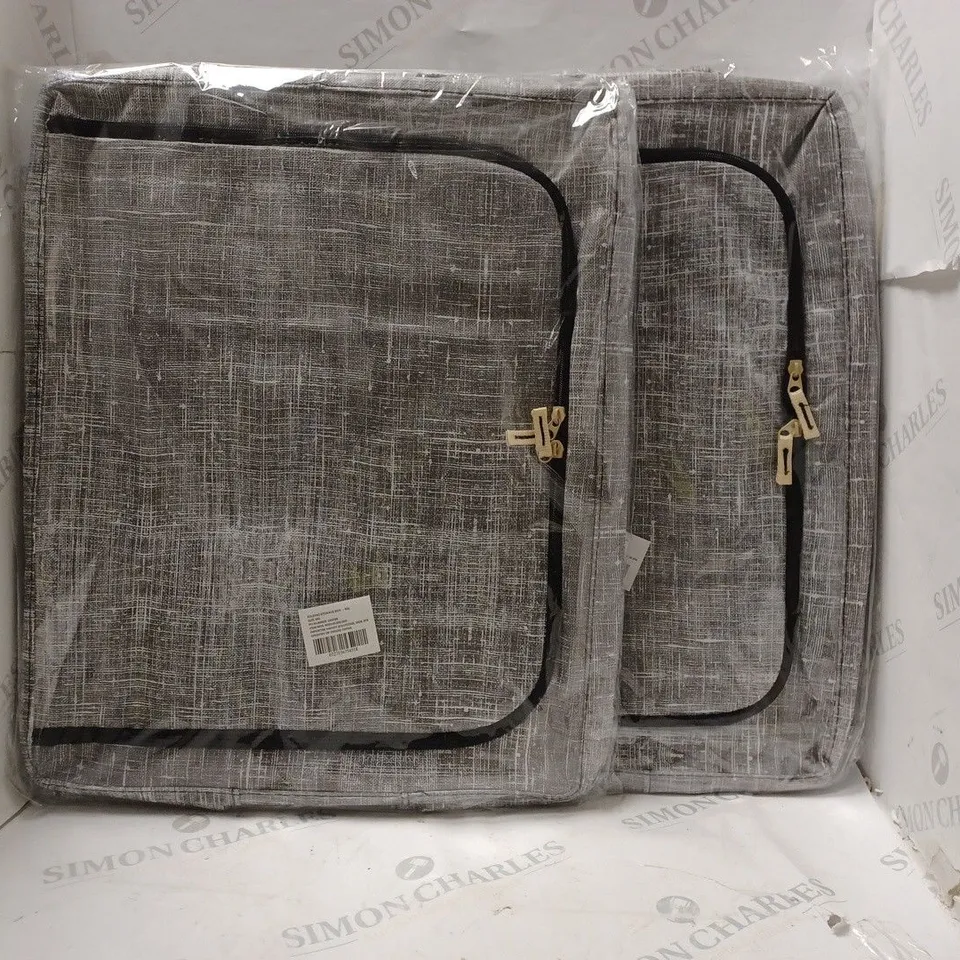 UNBRANDED SET OF 2 GREY STORAGE BOXES 66L 