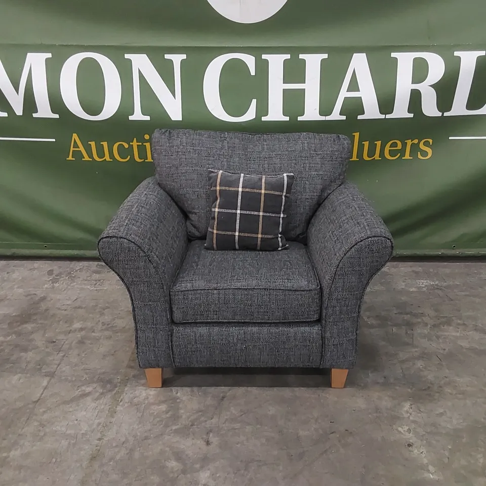 ALSOP FABRIC ARMCHAIR - CHARCOAL  RRP £699