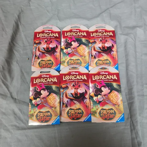 DISNEY LORCANA TRADING CARD BOOSTER PACKS - SET OF 6