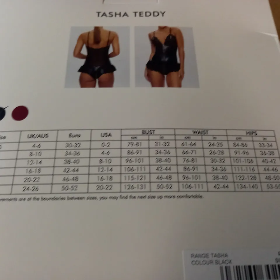 ANN SUMMERS TASHA TEDDY OUTFIT - UK LARGE 16-18