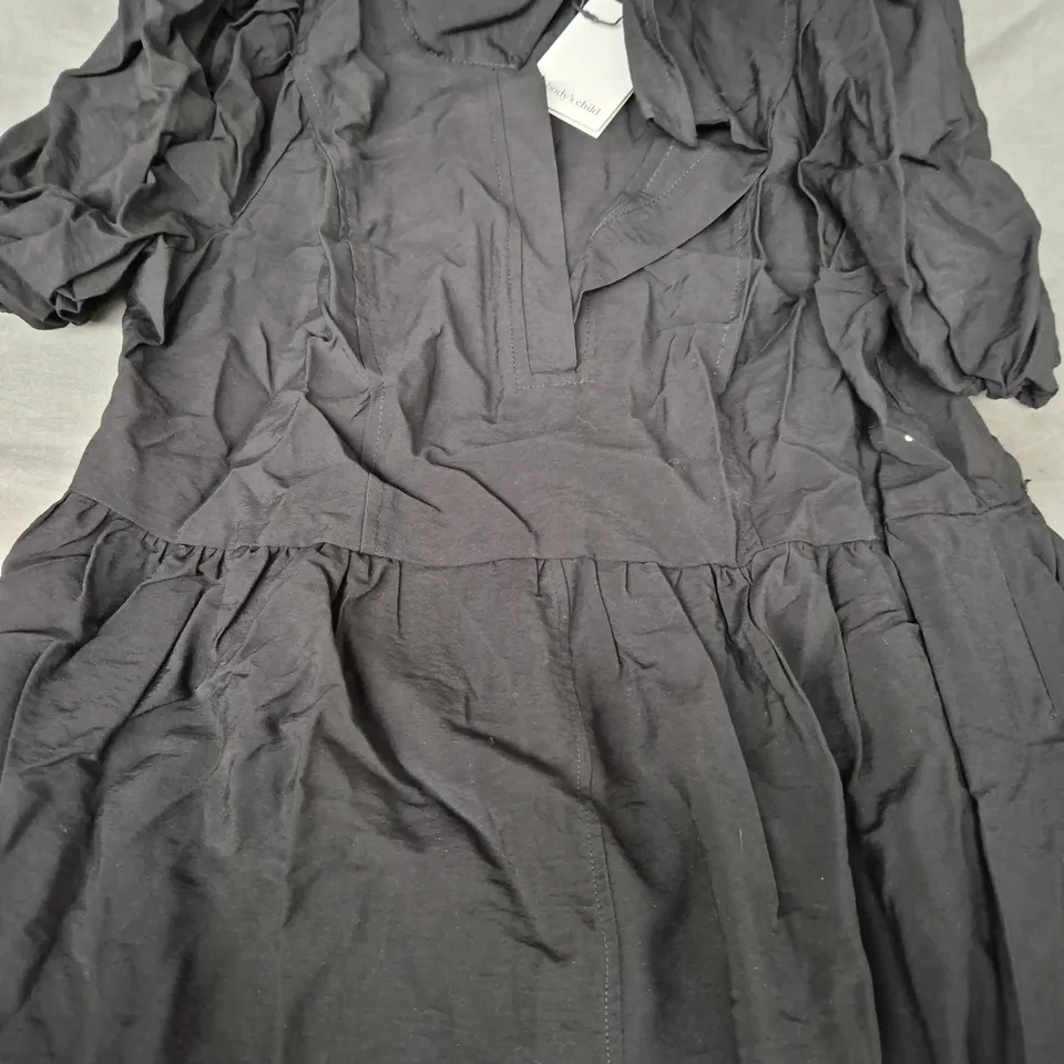 NOBODY'S CHILD HEBE MIDAXI DRESS IN BLACK UK SIZE 12