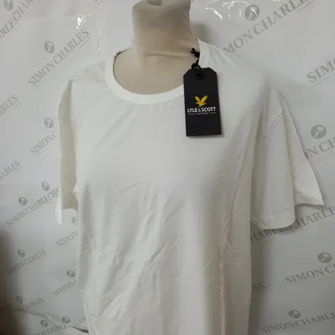 LYLE AND SCOTT VINTAGE WHITE T-SHIRT SIZE XL