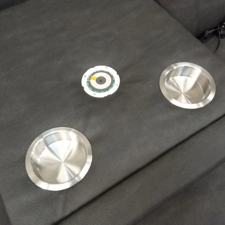 17 STORIES LEATHER 3 SEATER ELECTRIC RECLINER SOFA WITH FOLD-DOWN CENTRE