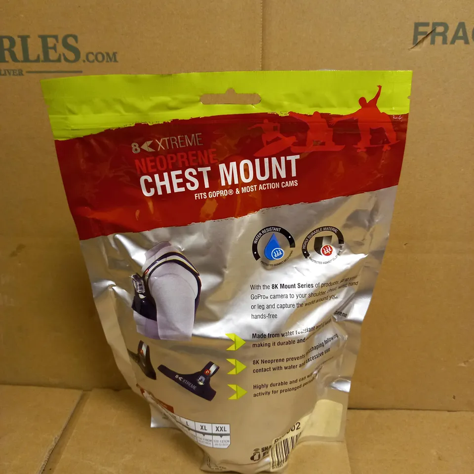 8K EXTREME NEOPRENE CHEST MOUNT FOR GOPRO HERO 2/3/3+/4 CAMERA - SML-XXL	