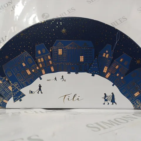 TILI FESTIVE SCENE SEMI-CIRCLE STORAGE BOX IN NAVY