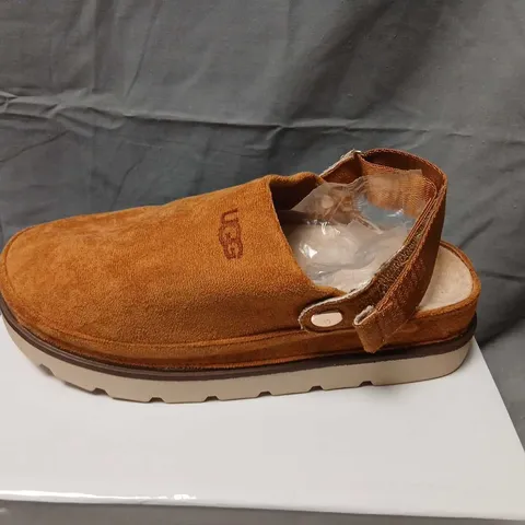 UGG SUEDE SLIP-ON SLIPPERS – BROWN, EU 38 (UK 5.5)