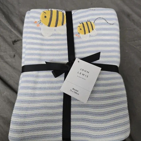 JOHN LEWIS BEE STITCHED BLANKET - 75X100CM