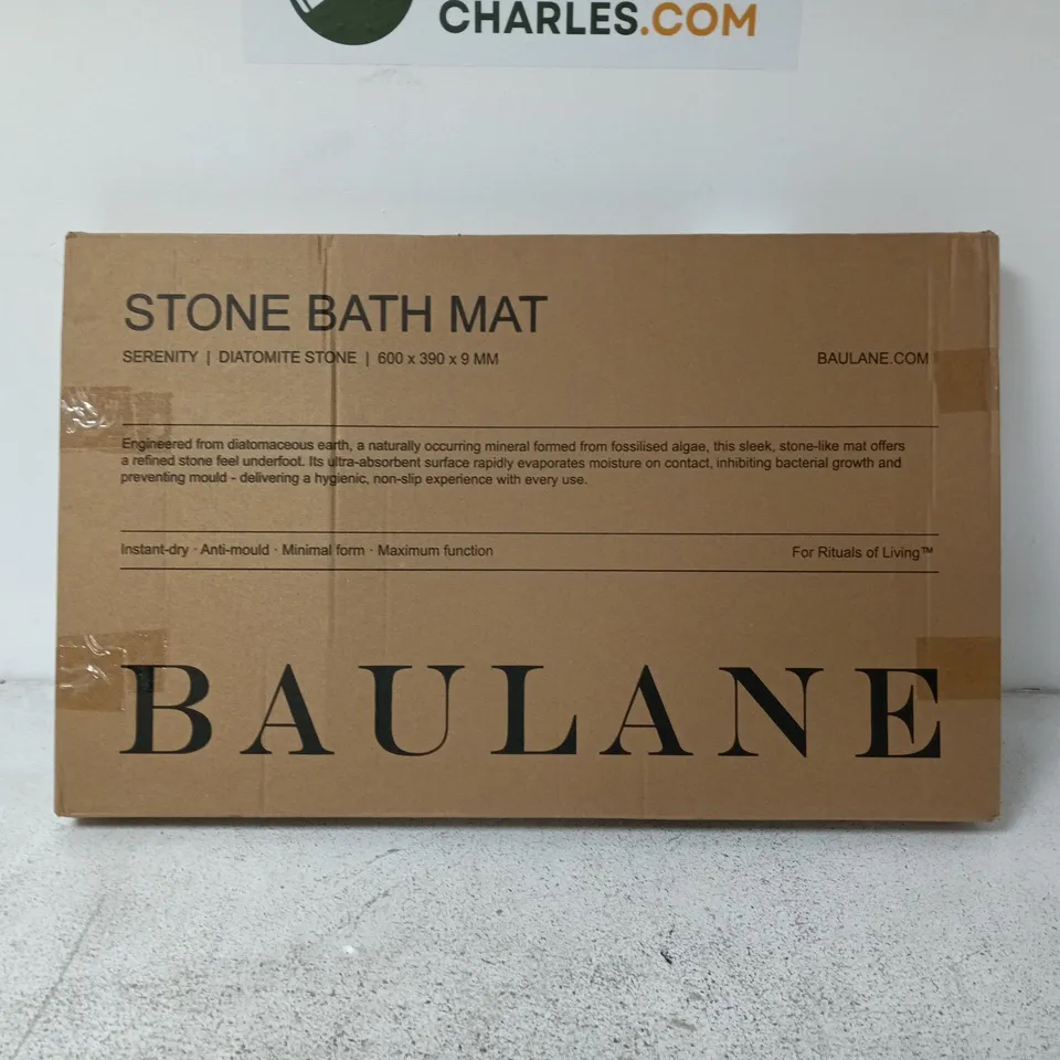 BOXED BAULANE STONE BATH MAT DIATOMITE STONE (600X390X9MM)