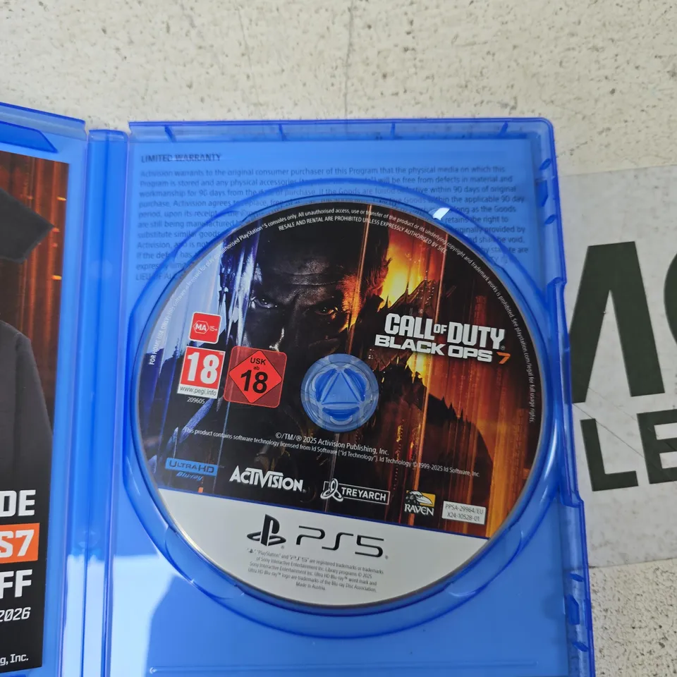 CALL OF DUTY: BLACK OPS 7 – PS5 GAME (DISC)