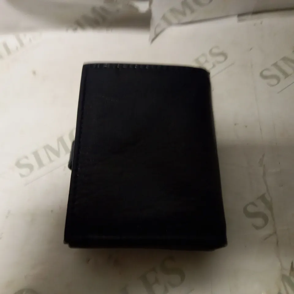 ASHWOOD LEATHER RFID BUCKLED PURSE - BLACK