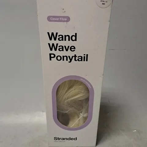 BOXED STRANDED WAND WAVE PONYTAIL HAIR EXTENSION IN 16" WHITE LILY