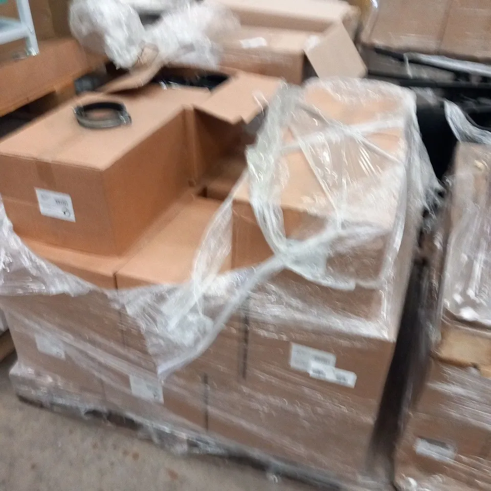 PALLET OF APPROXIMATELY 900 108-118MM KWIK GRIP RUBBER LINED PIPE CLAMPS PKG108118