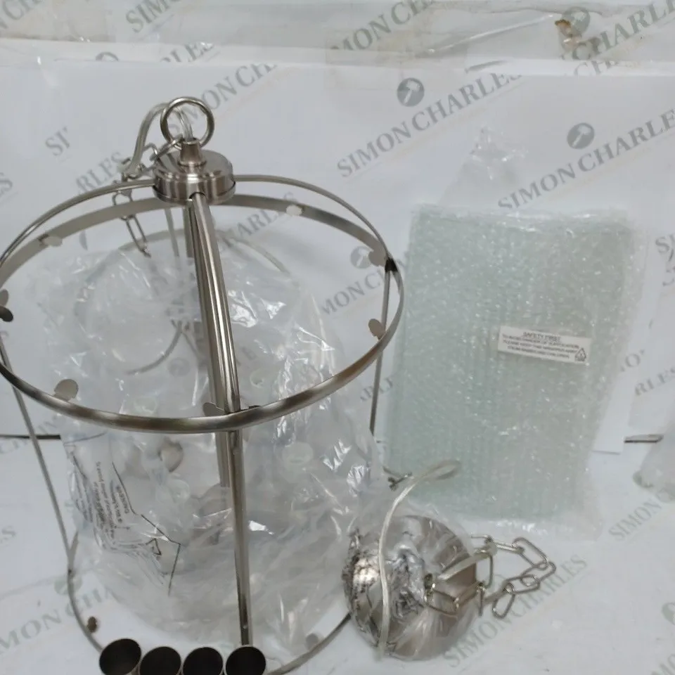 BOXED LAMBETH 4 PENDANT LIGHT SATIN NICKEL