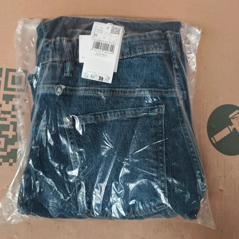 BAGGED MANGO WOMAN 328 JEANS IN BLUE SIZE UK 10