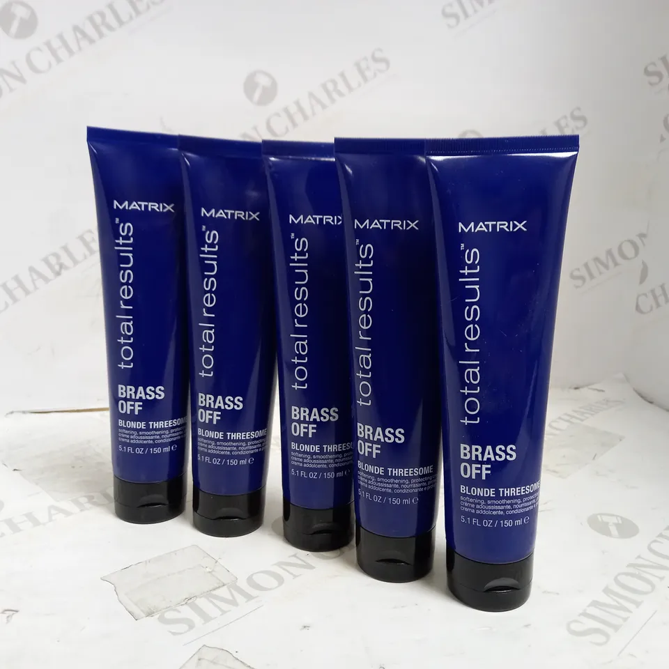 LOT OF 20 MATRIX BRASS OFF BLONDE THREESOME CREAM (20 X 150ML)