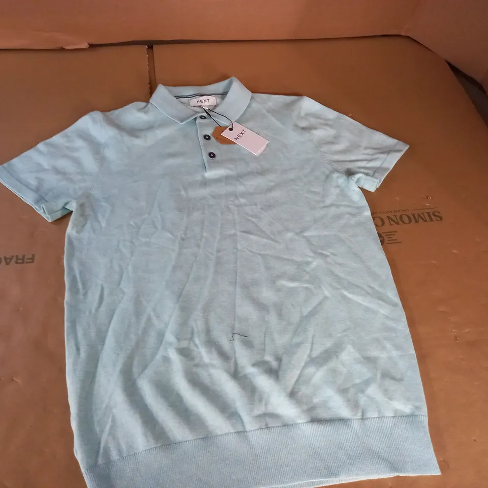 NEXT SEA BLUE POLO SHIRT - S