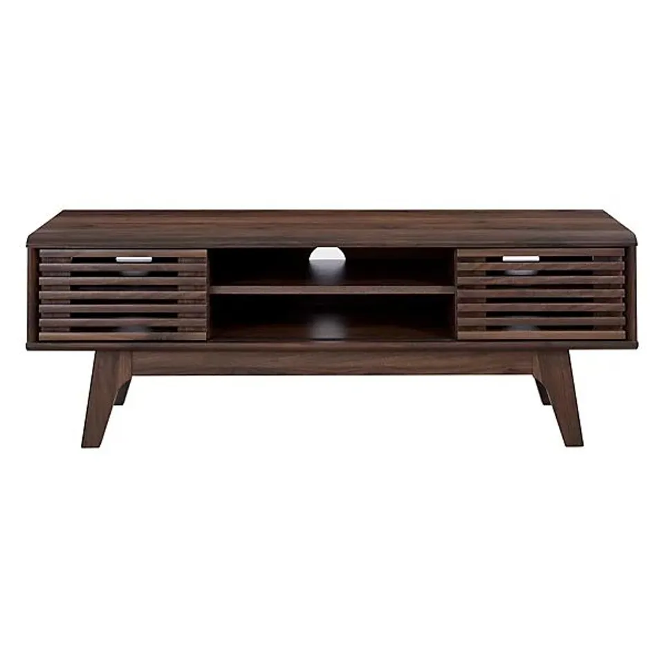 BOXED COPEN WALNUT 120cm TV UNIT CABINET FOR TVS UP TO 55" (1 BOX)