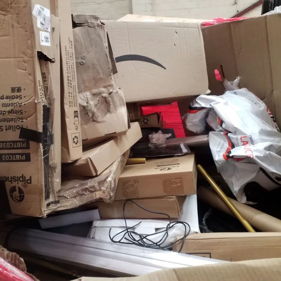 PALLET CONTAINING ASSORTED PRODUCTS INCLUDING TOILET SEAT, ROLLER BLIND, SHOE BOXES & HEATED THROW BLANKET 