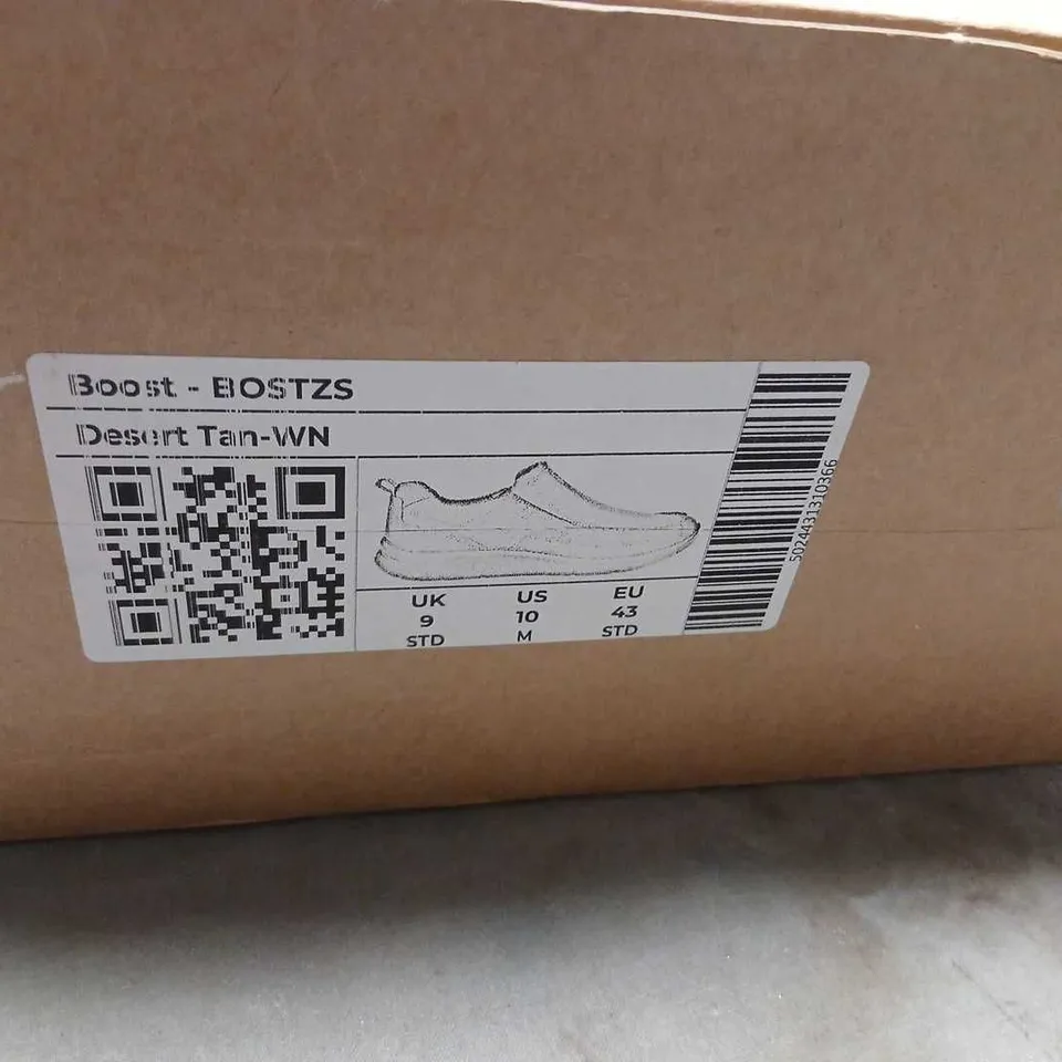 HOTTER DESERT TAN LEATHER SLIP-ON SHOES - UK 9 (US 10, EU 43)