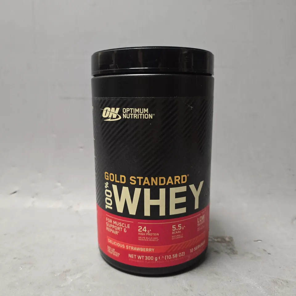 OPTIMUM NUTRITION GOLD STANDARD 100% WHEY PROTEIN MUSCLE POWDER 300G STRAWBERRY