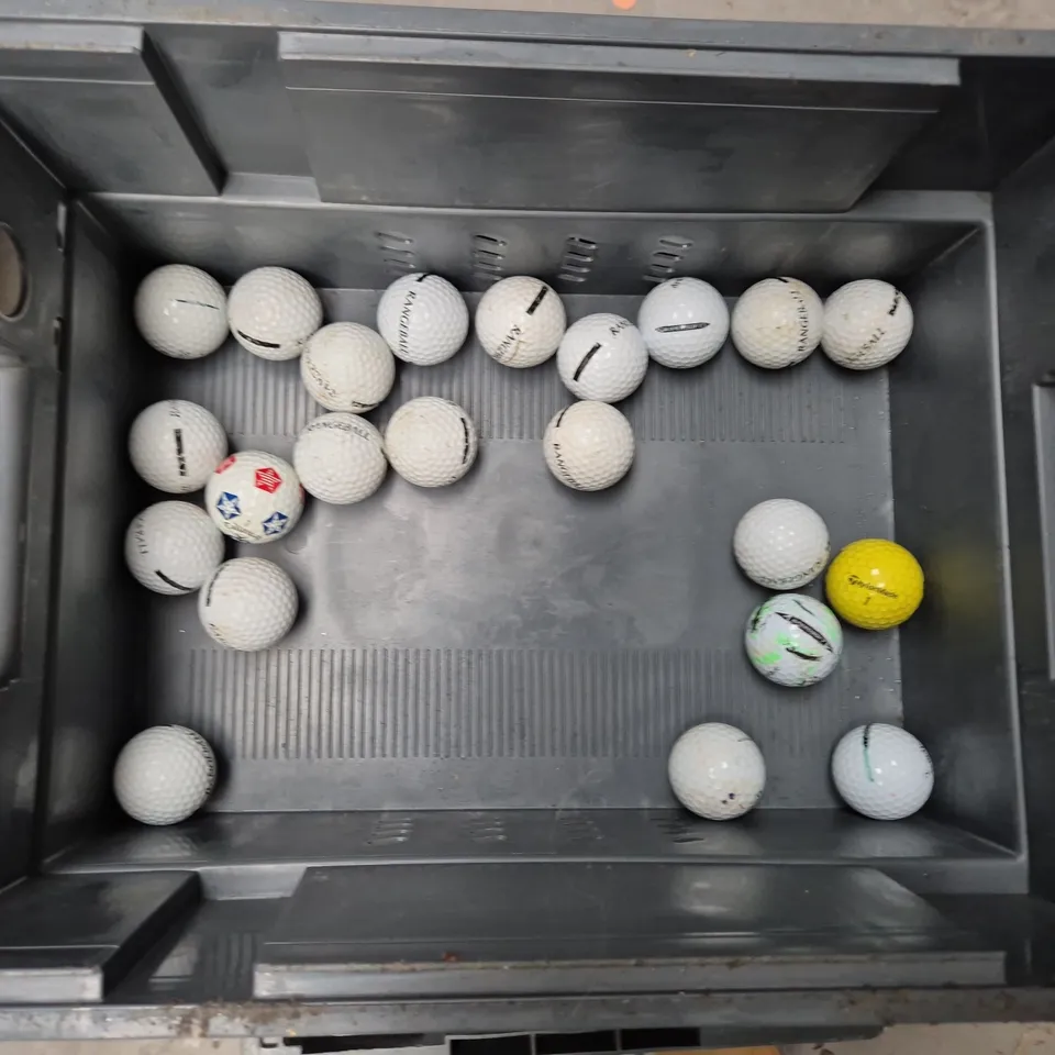 TOTE OF APPROXIMATELY 20 ASSORTED GOLF BALLS