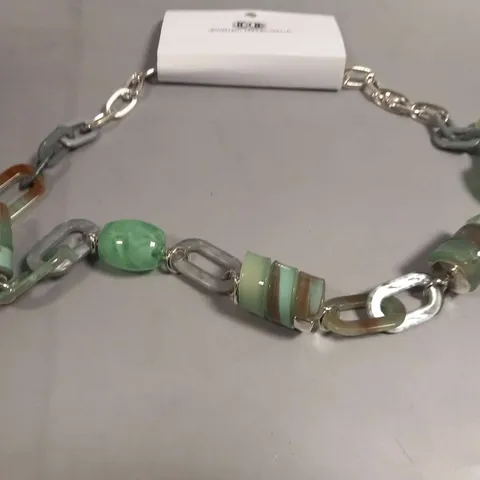 BRAND NEW BROWN PEPPER HANDBAGS JEWELLERY CONNECTION UK GREEN VS GREEN NECKLACE