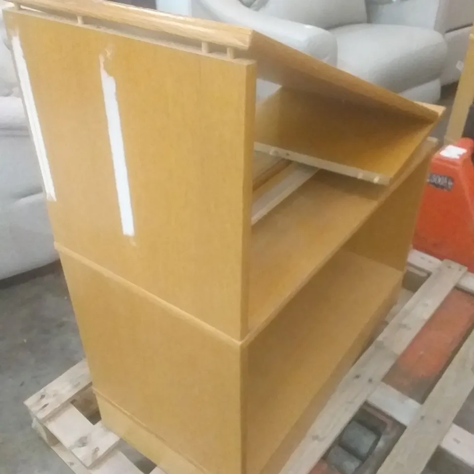 WOODEN 2 SHELF BOOKCASE