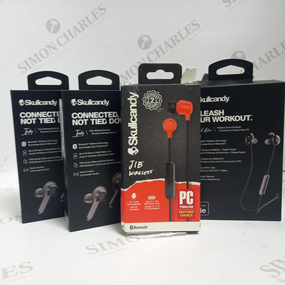 LOT OF 10 PAIRS OF SKULLCANDY EARPHONES