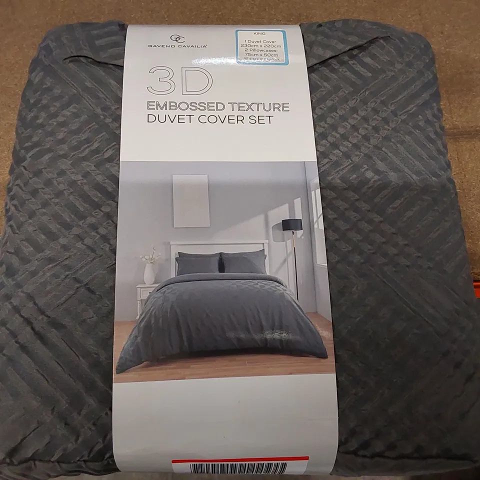 ONTONIO POLYESTER GEOMETRIC DUVET COVER WITH PILLOWCASES - KING SIZE (1 ITEM)