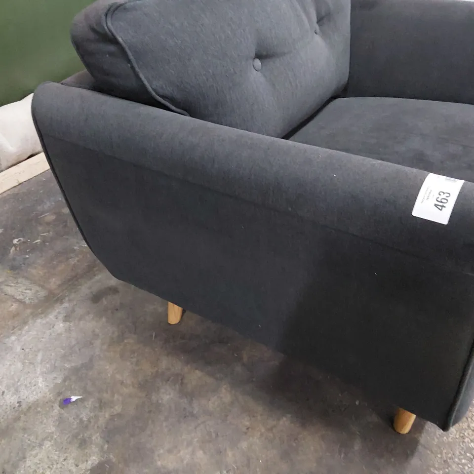 DESIGNER EASY CHAIR CHARCOAL FABRIC 