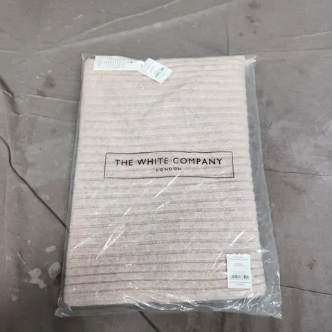 THE WHITE COMPANY CASHMERE RIBBED SCARF – MID TAUPE MARL, ONE SIZE