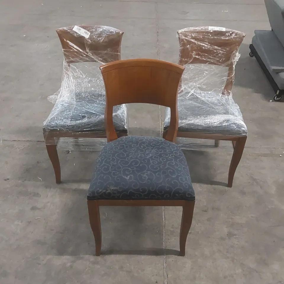 SET OF 3 RESTAURANT DINING CHAIRS