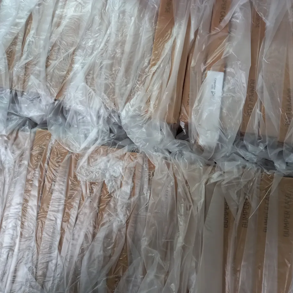 APPROXIMATELY 100 BRAND NEW BOXED AND SEALED GROOV-E TPU EDGE WHITE BUMPER CASE GV-MP026 COMPATIBLE WITH IPHONE 6/7/8/SE INCLUDES SHOCKPROOF PROTECTION, SCRATCH PROTECTION, WIRELESS CHARGING SUPPORT E