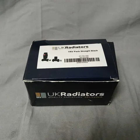 UK RADIATORS TRV PACK STRAIGHT BLACK THERMOSTATIC RADIATOR VALVE