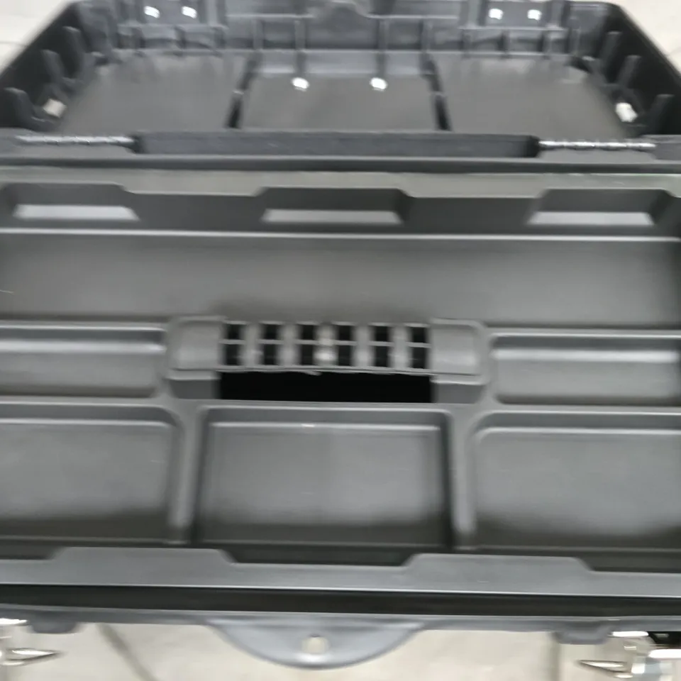 KAERD TOOL BOX – BLACK/GREY PLASTIC WITH TWIN TRANSPARENT LIDS