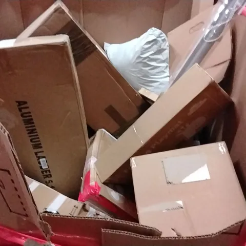 PALLET OF ASSORTED HOUSEHOLD GOODS AND PRODUCTS TO INCLUDE;PLAYMAT,FAN,LADDERS