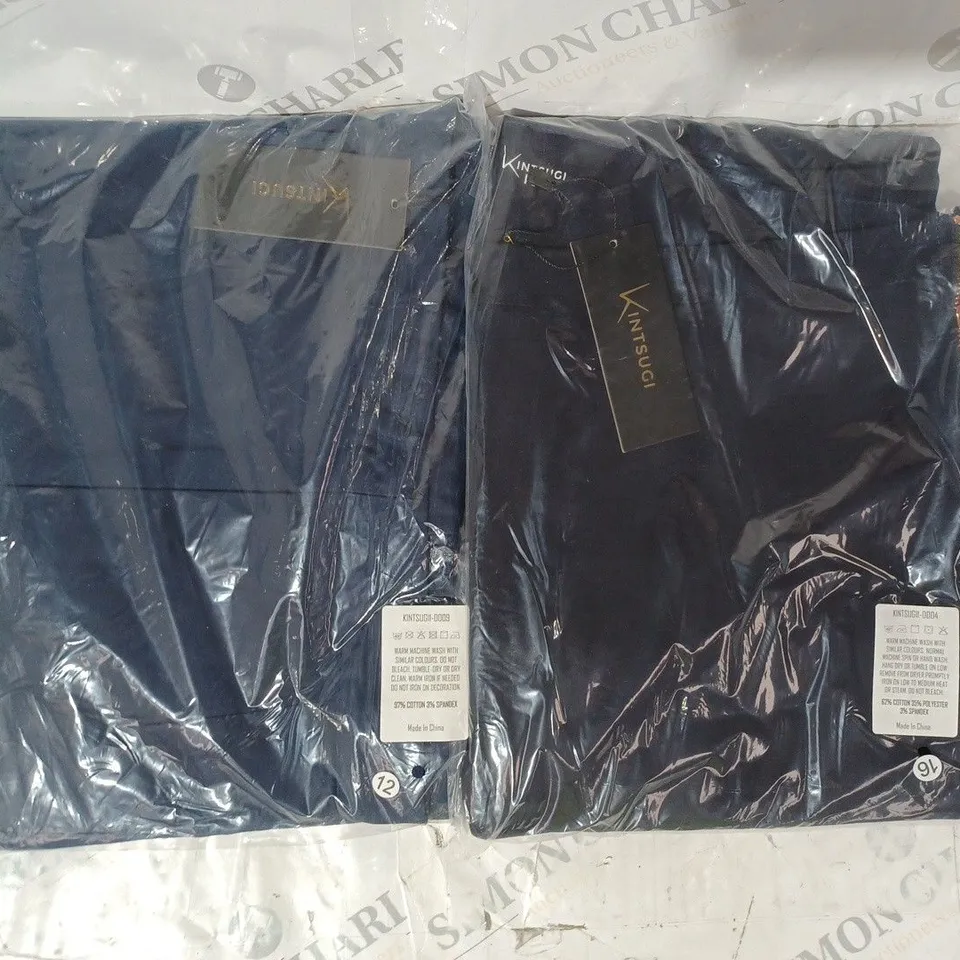 BOX OF APPROXIMATELY 10 ASSORTED CLOTHING ITEMS IN VARIOUS STYLES AND SIZES TO INCLUDE JEANS & TROUSERS